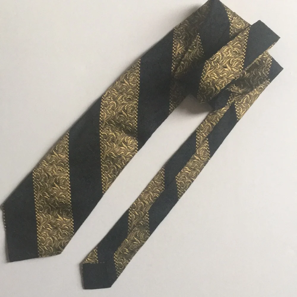 Neck Tie Patterned Men’s Black Gold Collector Item